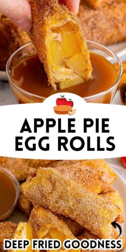 Apple pie egg rolls - deep fried goodness!