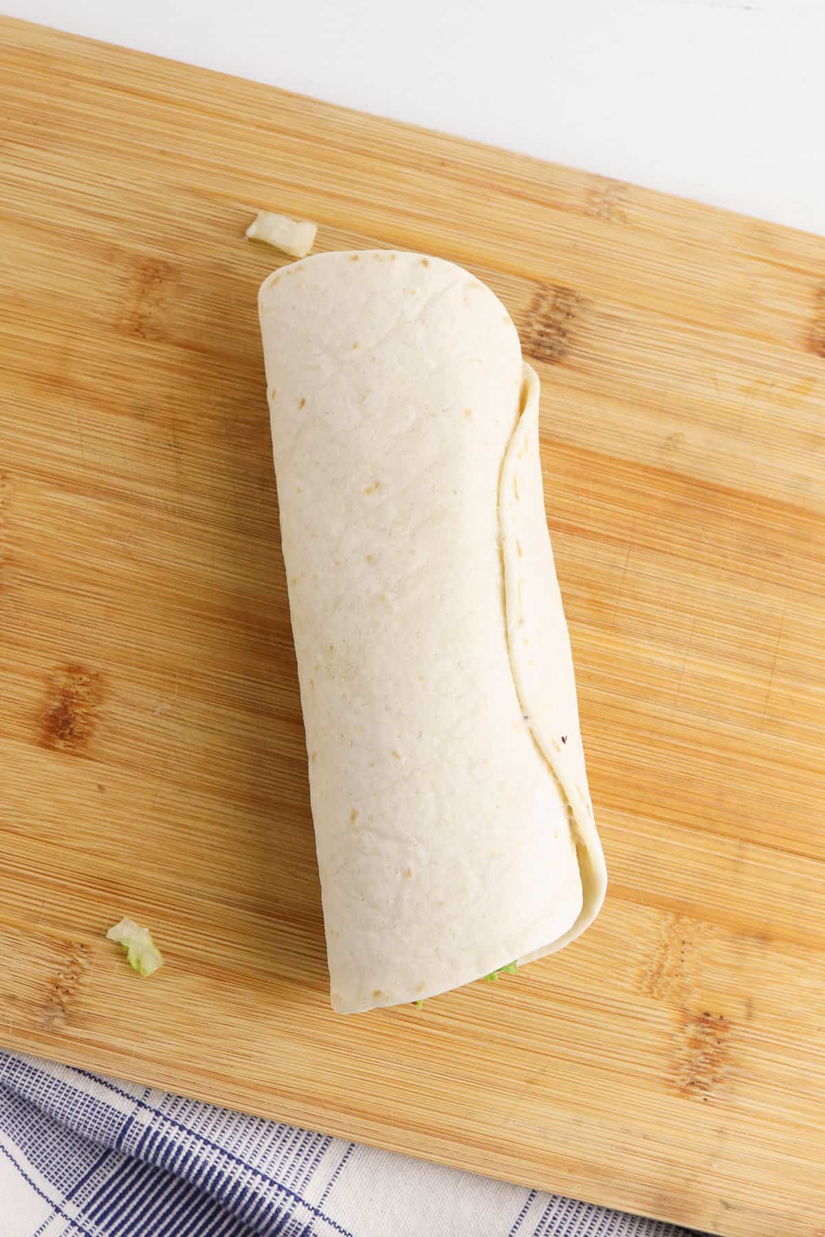 Tortillas wrapped into a log, similar to a burrito.