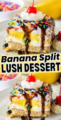 Banana Split Lush Dessert pin.