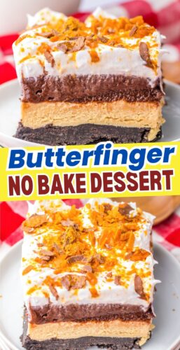 Butterfinger No Bake Dessert pin.