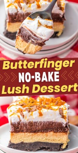 Butterfinger no bake lush dessert pin.
