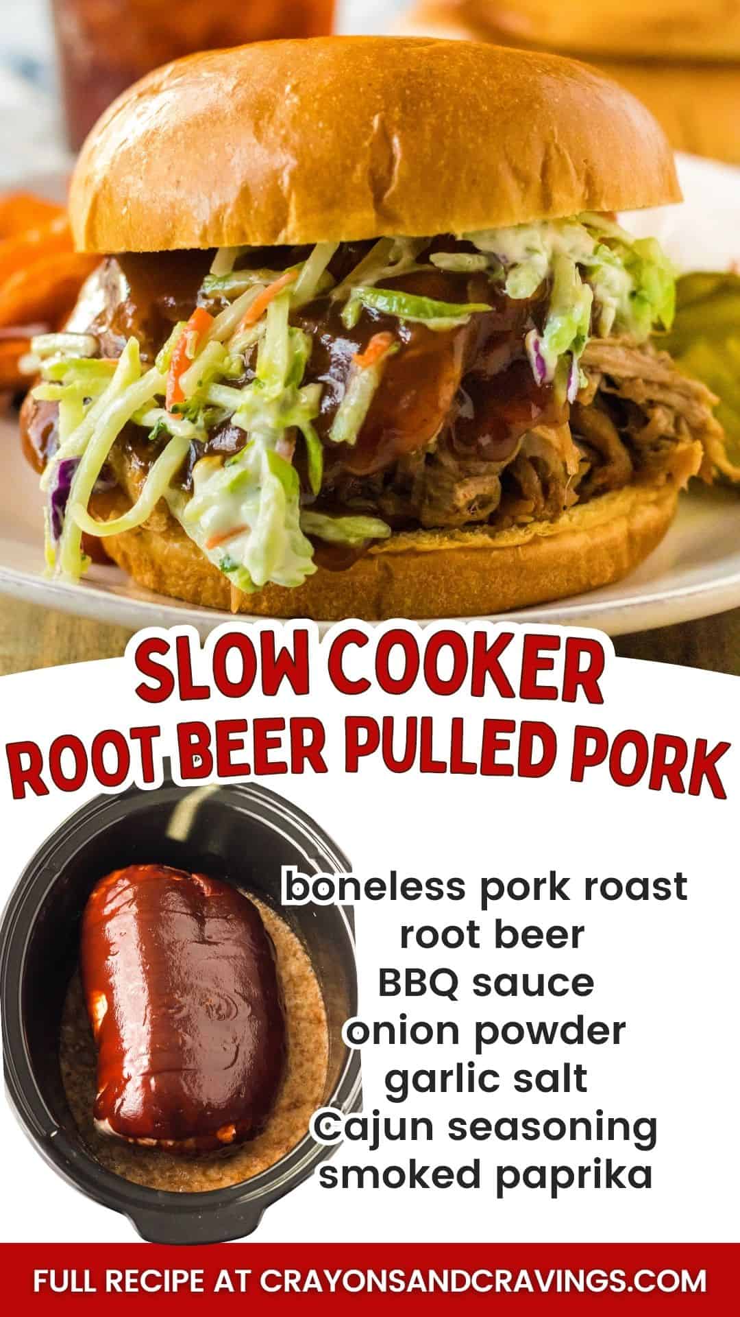 Slow Cooker Pulled Pork with Root Beer