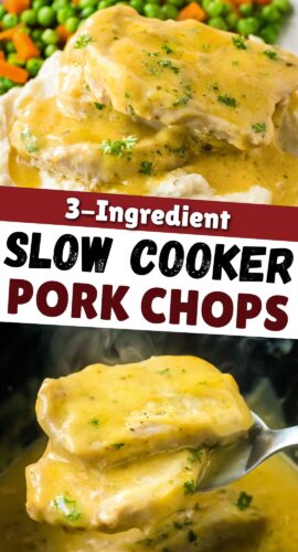 3-Ingredient Slow Cooker Pork Chops Pin.