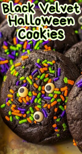 Black Velvet Halloween Cookies Pin.