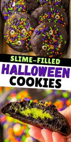 Slime-Filled Halloween Cookies Pin.