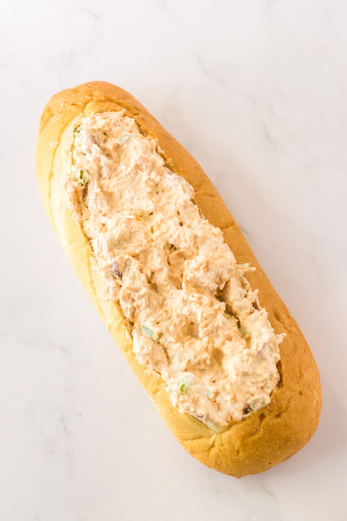 Mississippi sin dip in bread before baking.