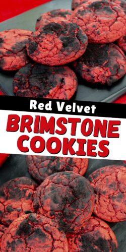 Red Velvet Brimstone Cookies Collage Pin.