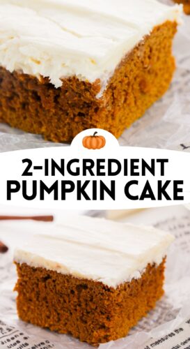 Easy 2-ingredient Pumpkin Cake Recipe