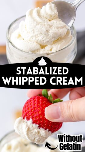 Stabilized Whipped Cream without gelatin (pin).