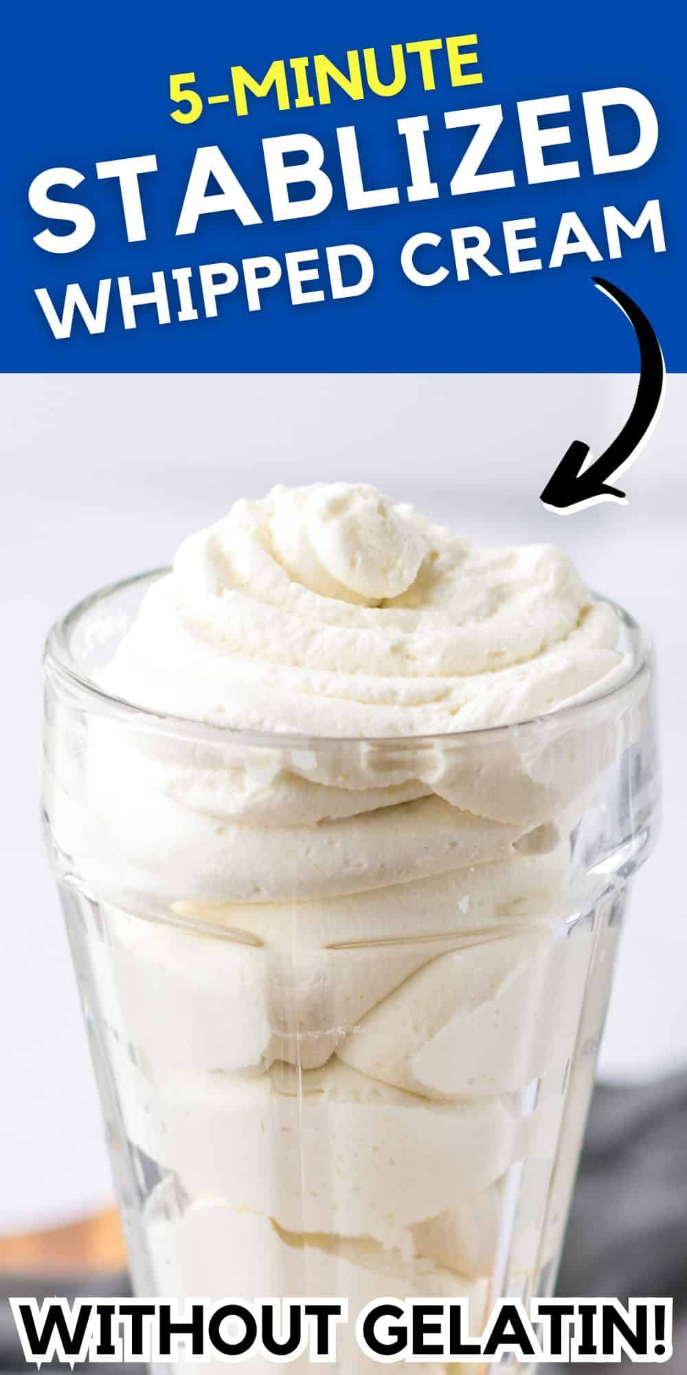 Homemade Stabilized Whipped Cream (Cool Whip Substitute)