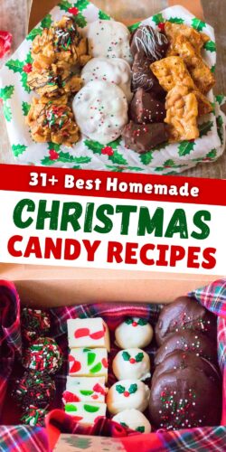 Best homemade Christmas candy recipes pin.