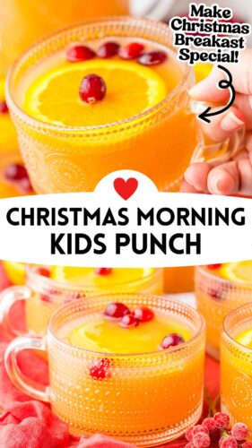 Christmas morning kids punch: Make Christmas breakfast special - pin.