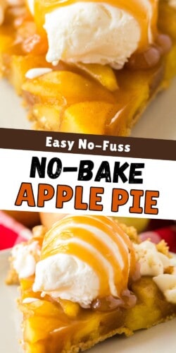 Easy no-fuss no-bake apple pie pin.