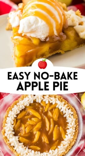 Easy no-bake apple pie pin collage.