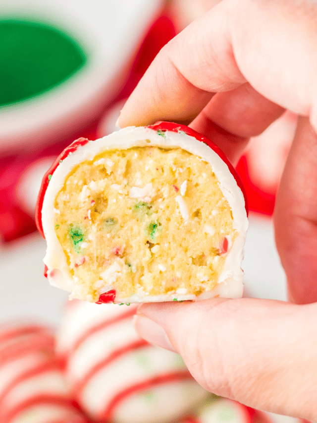 Christmas Tree Cake Balls – just 5 ingredients!