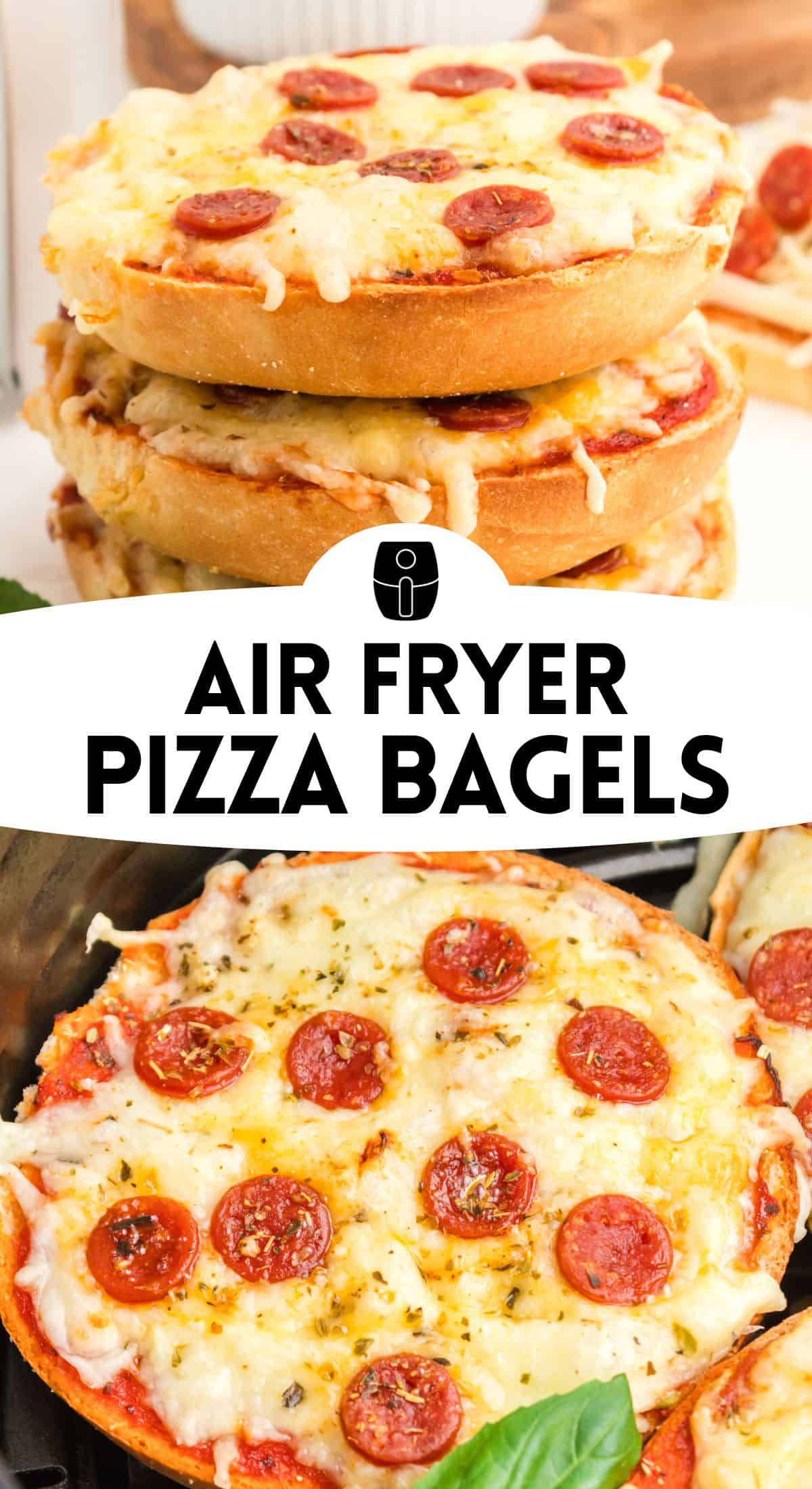 Air Fryer Pizza Bagels (Easy Recipe!)