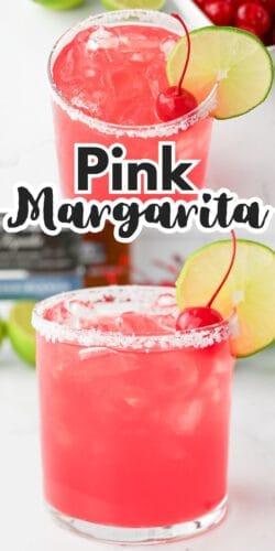 Pink Margarita cocktail pin image.