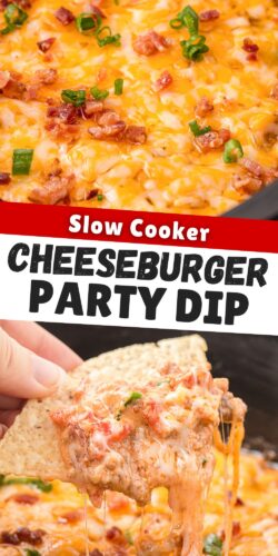 Slow Cooker Cheeseburger Party Dip pin.