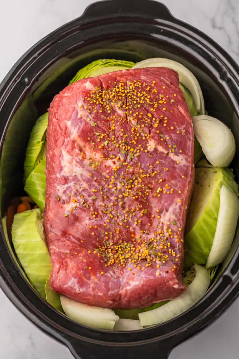 Crockpot Corned Beef Brisket with Cabbage (Easy Recipe!)