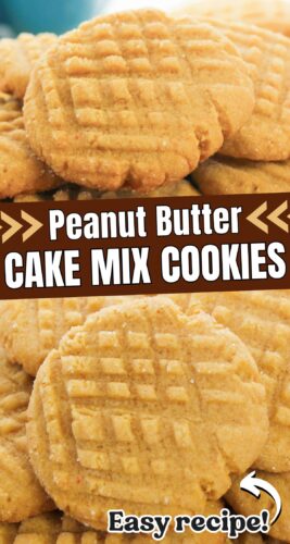 Peanut Butter Cake Mi Cookies: Easy recipe! Pin.