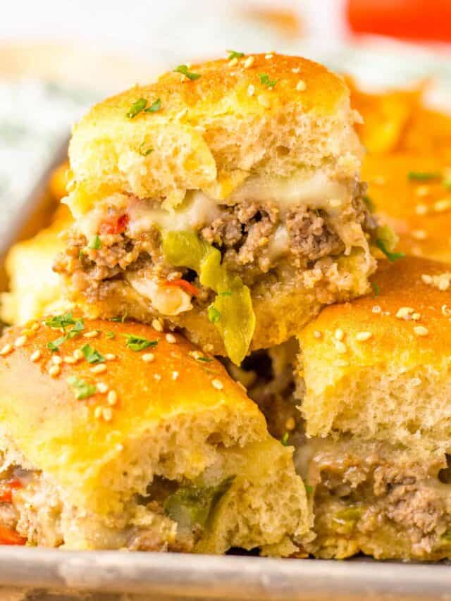 Easy and Delicious Philly Cheesesteak Sliders