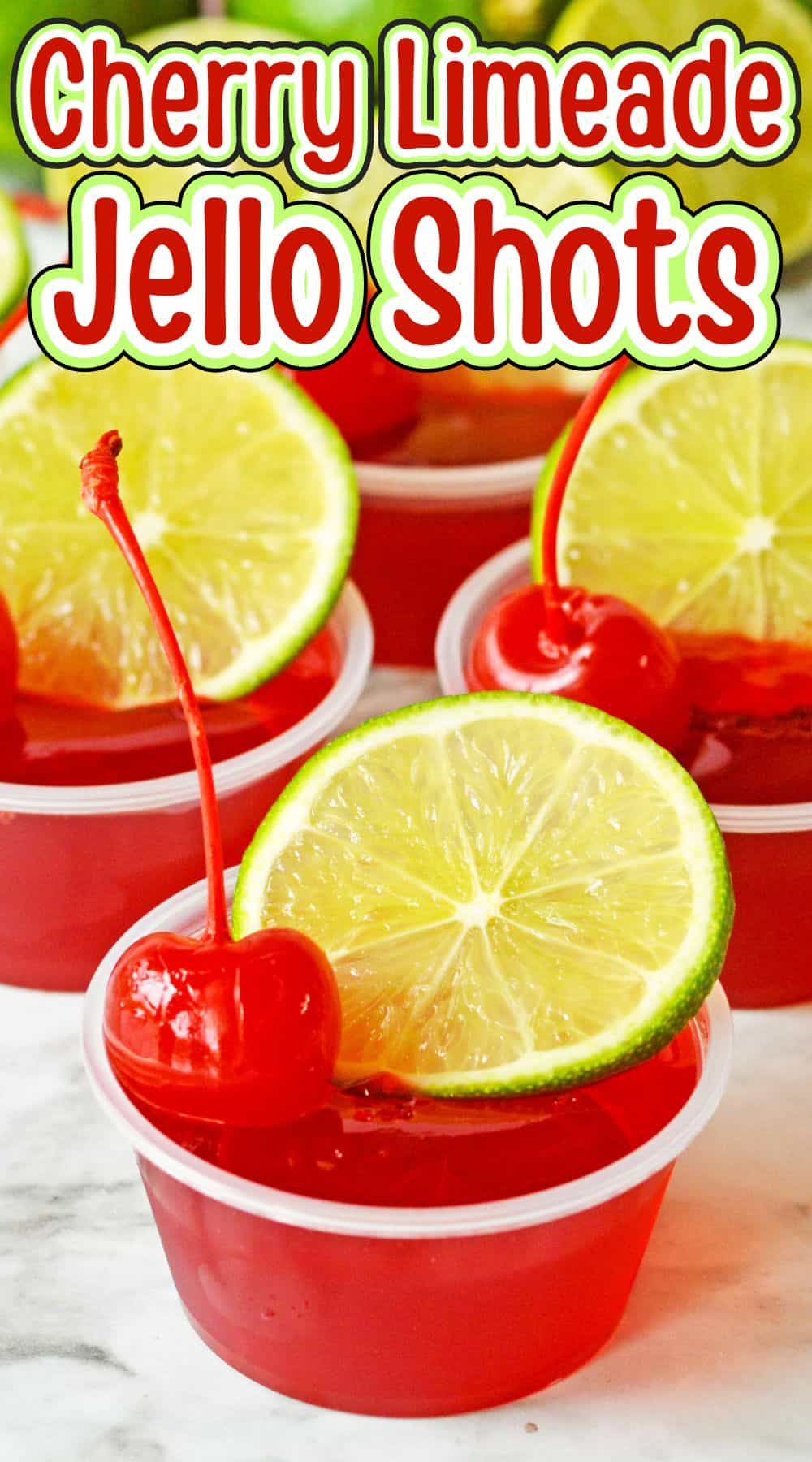 Cherry Limeade Jello Shots