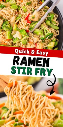 Quick and Easy Ramen Stir Fry Pin.