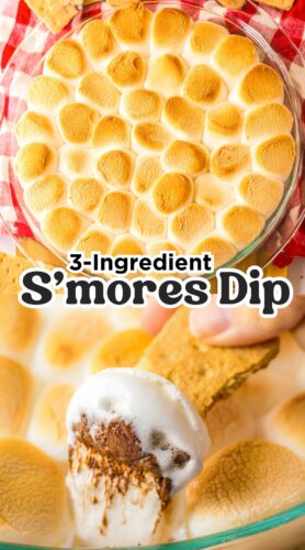 3-ingredient s'mores dip pin.