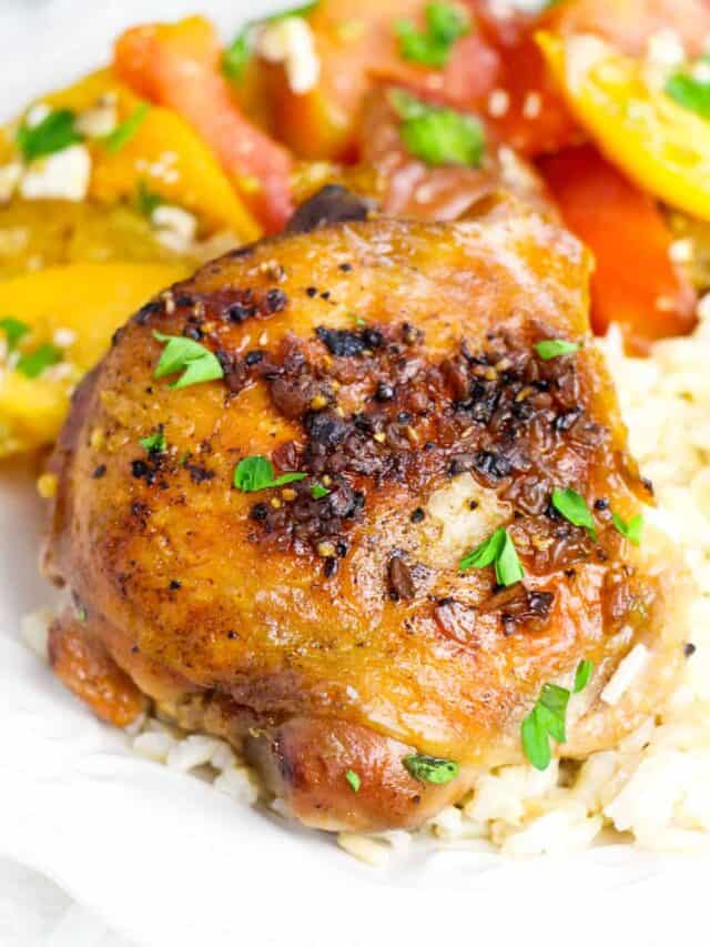 Brown Sugar Garlic Chicken Thighs – easy crockpot dinner