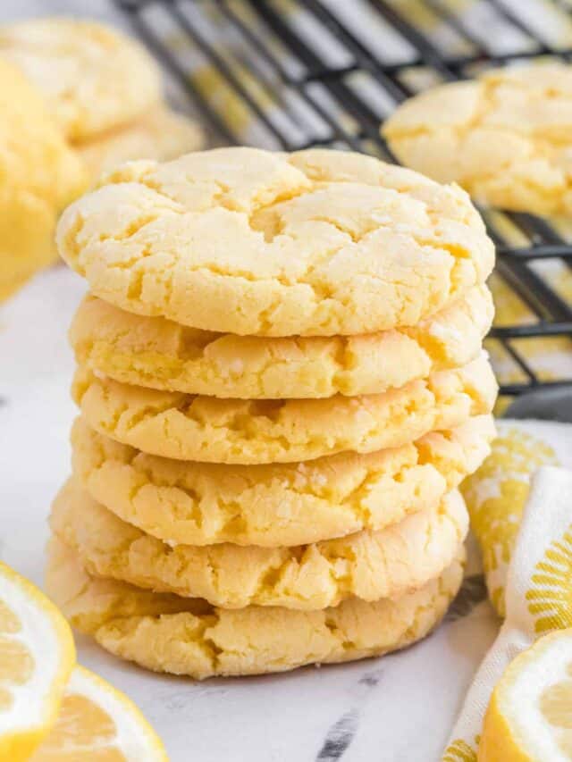 The Easiest Lemon Cake Mix Cookies – only 3 ingredients!