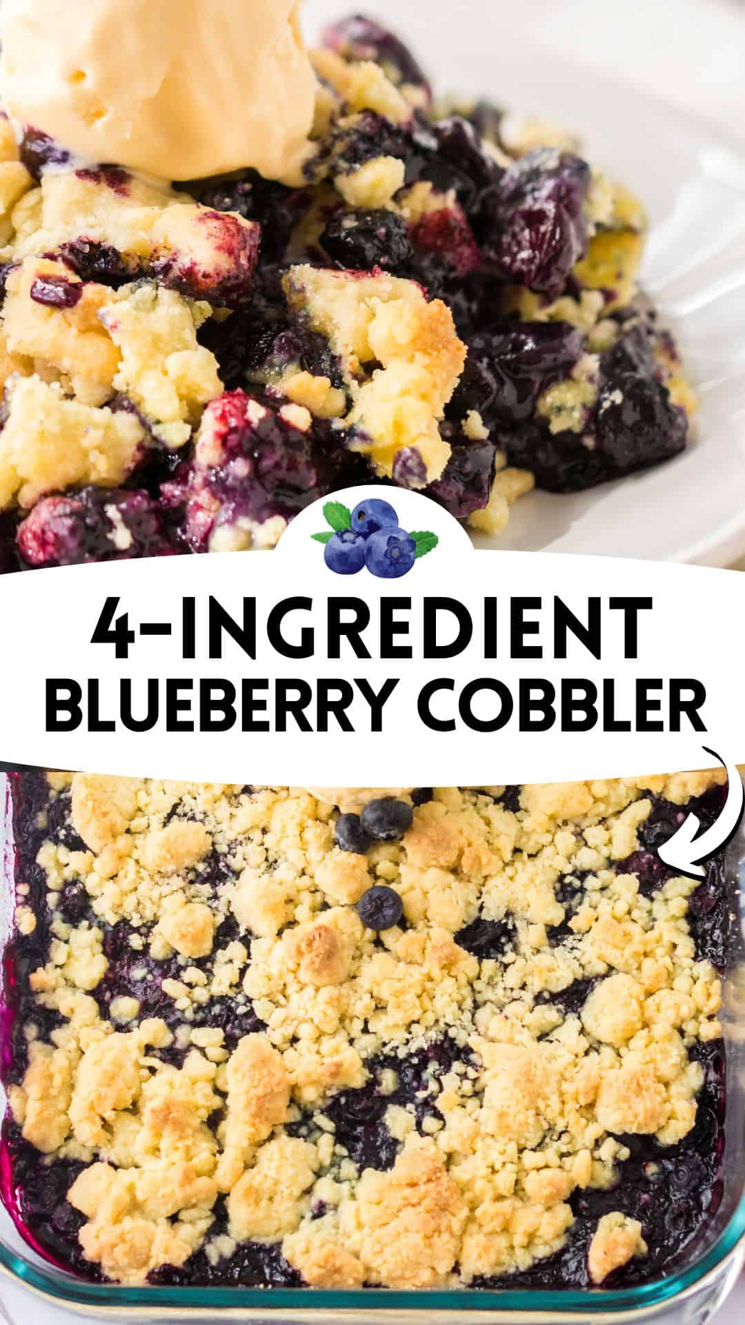 4 Ingredient Blueberry Cobbler