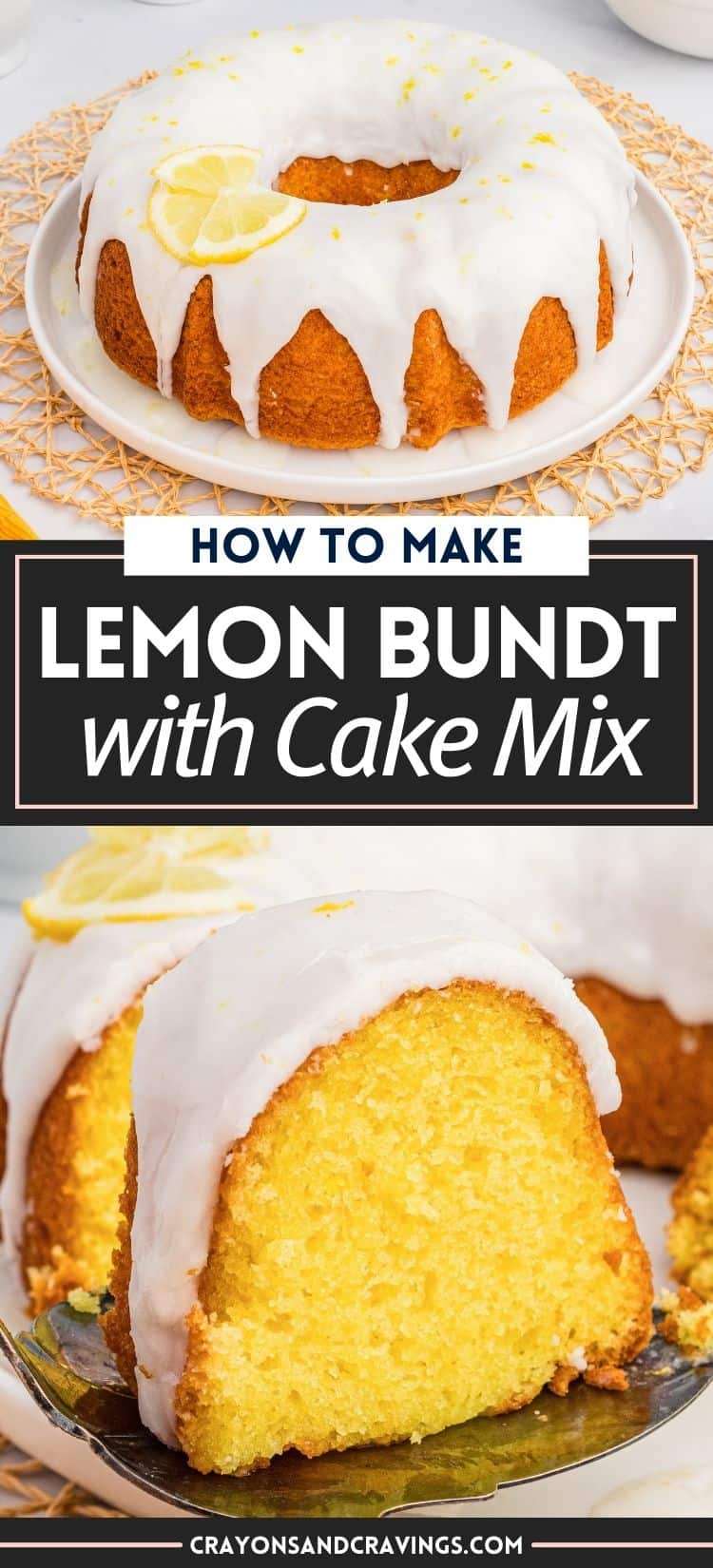 How to Make Lemon Bundt Cake with Cake Mix Pin.