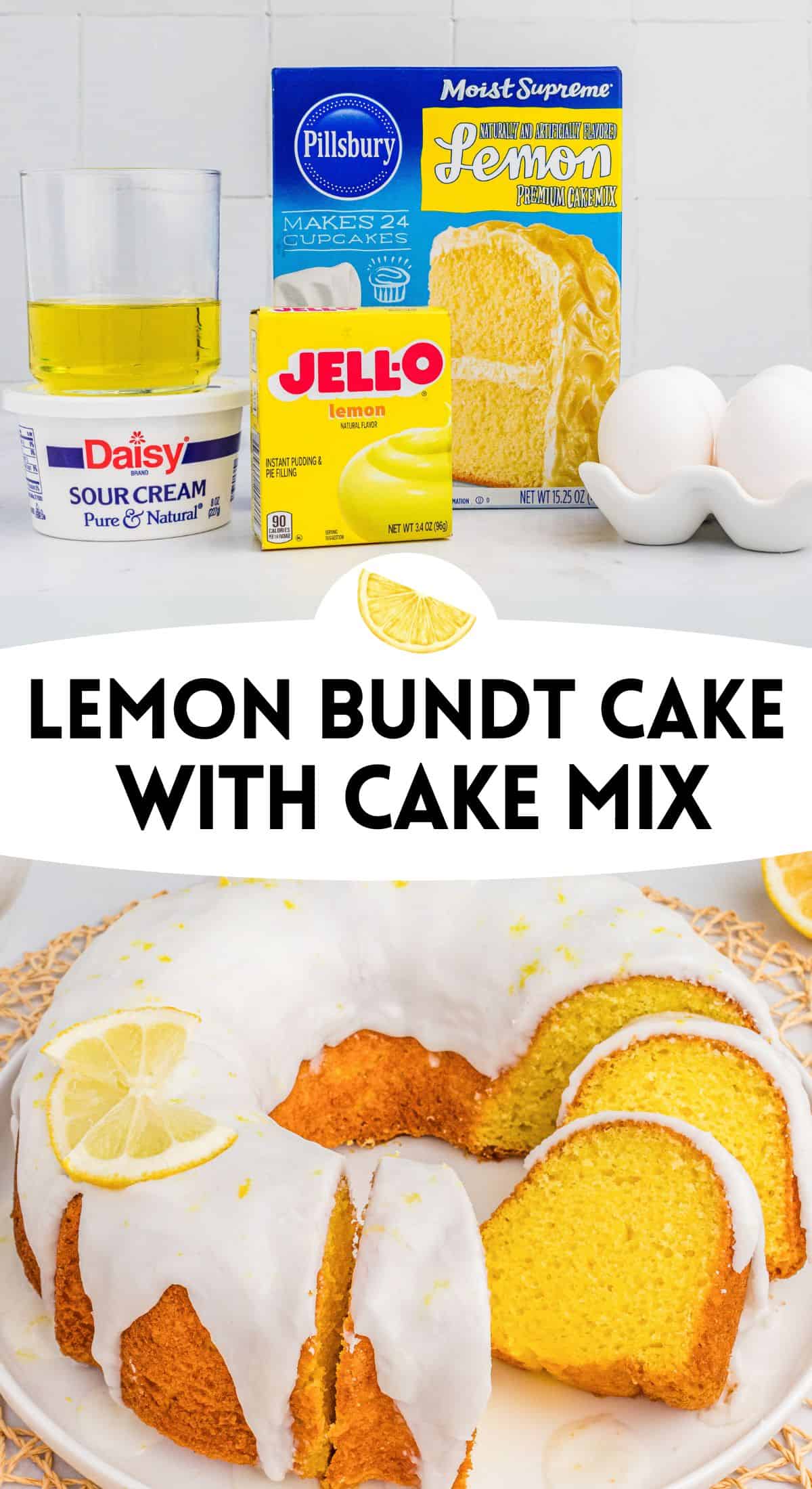 Lemon Bundt Cake with Cake Mix Pin.