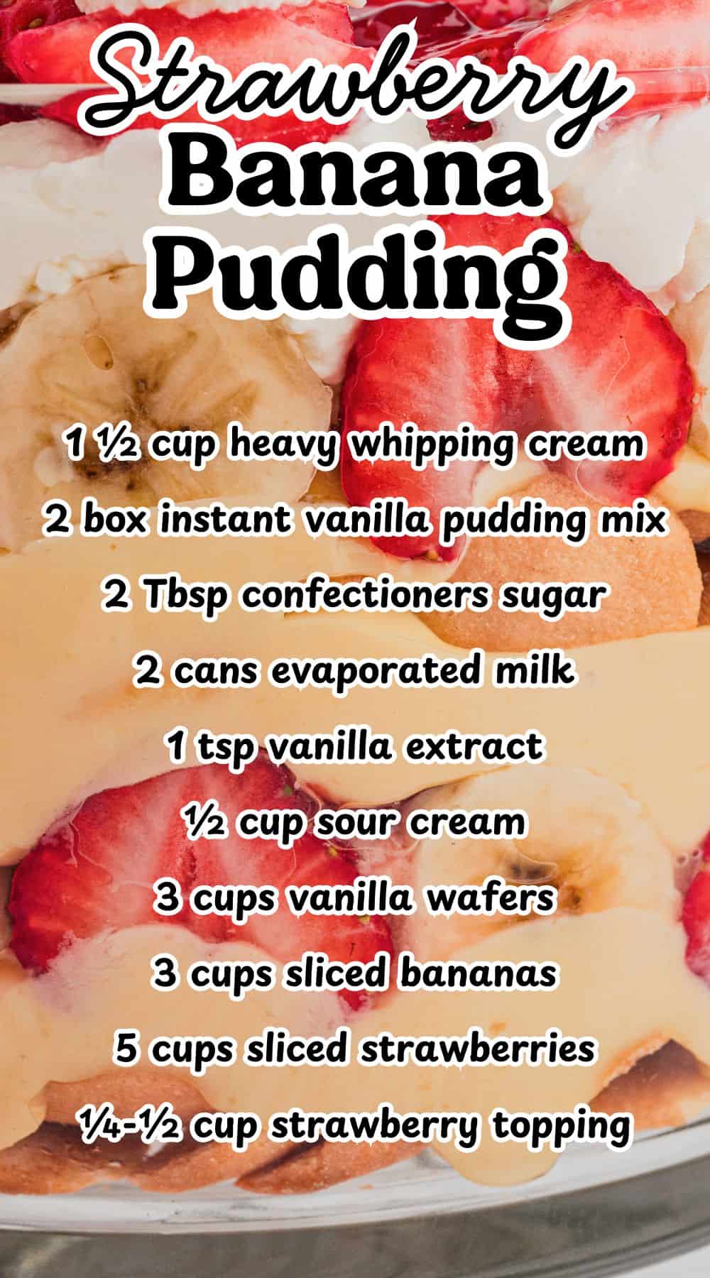 Strawberry Banana Pudding