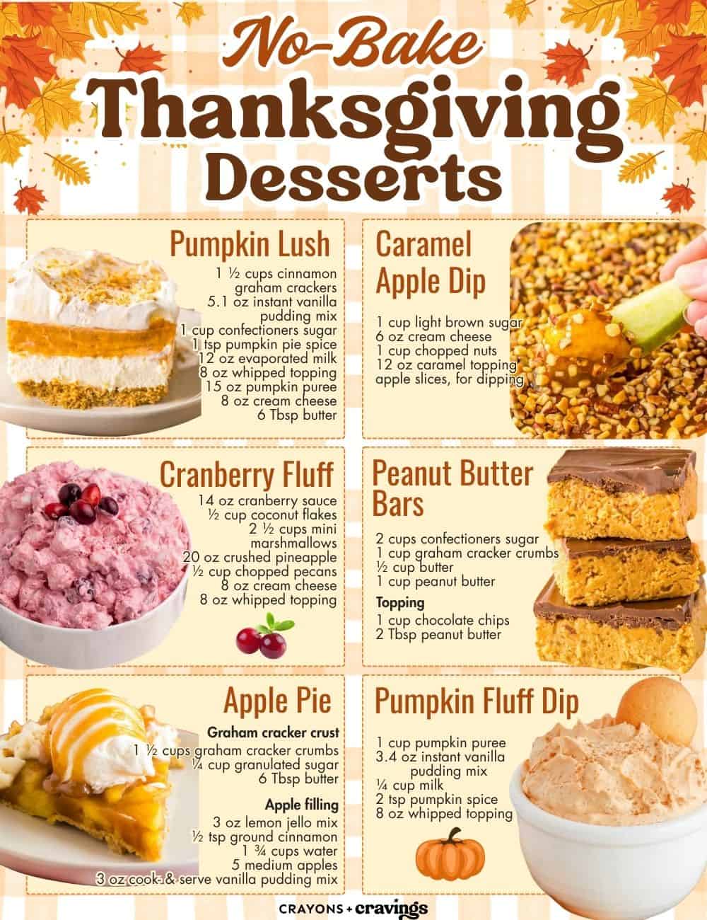 No Bake Thanksgiving Desserts