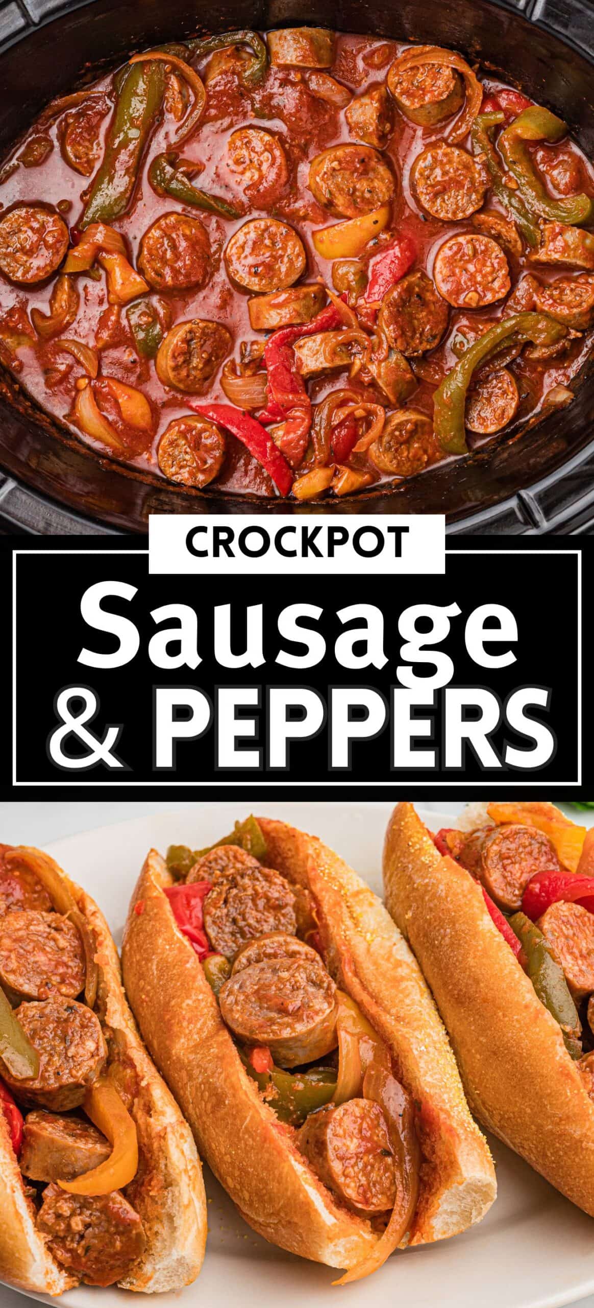 Crockpot Sausage and Peppers