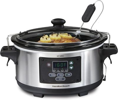 6 quart Hamiliton beach slow cooker.